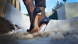 Casadei High Heels Abused Broken Casadei Broken Heels Ruined Shoes Casadei destruction # 980