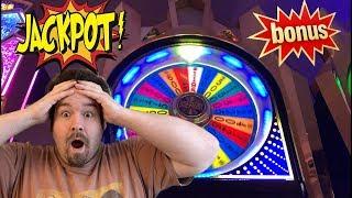 Wheel of Fortune - Bonus and JACKPOT 4 FIGURE WIN Wheel spin free games High Denom Max Bet