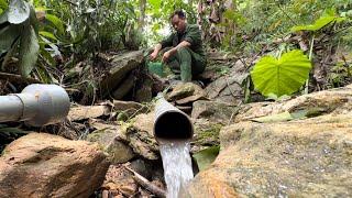 Build a mini water tank on the ravine providing clean water for the farm