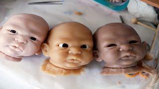Silicone Baby Doll Making - Opening the Eyes - All4Reborns