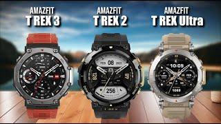 Amazfit T Rex 3 VS Amazfit T Rex 2 VS Amazfit T Rex Ultra