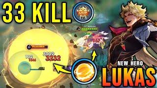 33 Kills + MANIAC Lukas New Hero Mobile Legends the Super Beast - New Hero Tryout  MLBB