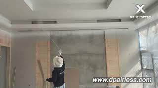 airless paint spraying for the interior latex wall painting