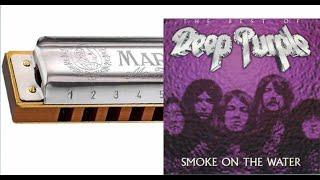 Deep Purple \ Smoke On The Water diatonic harmonica C + tabs