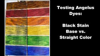 Testing Dyes on Figured Wood  Black Stain Base vs. Straight Color