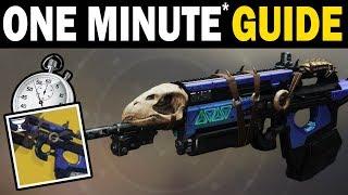 1 MINUTEish GUIDE How to get the BAD JUJU Exotic Pulse Rifle Destiny 2