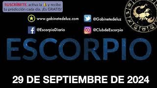 Horóscopo Diario - Escorpio - 29 de Septiembre de 2024.