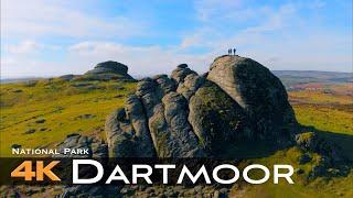 DARTMOOR NATIONAL PARK  4K Drone Aerial  England United Kingdom