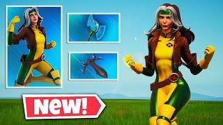 New ROGUE Skin in Fortnite  HOLO X-AXE Pickaxe  THE BLACKBIRD Glider  Gameplay & Review