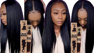 Natural Middle Part Leave Out Quick Weave FT. Zury Dream Hair Beauty Supply Store Bundles