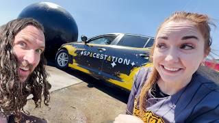 JENNY PLAYS CAR SOCCER iRL  Spacestation vs CYBERTRUCK vs TANK a Best Day Ever with Rocket League