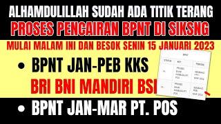 SUDAH ADA TITIK TERANG PENCAIRAN BPNT JAN PEB  KKS  DAN JAN MARET PT POS MALAM INI DAN BESOK