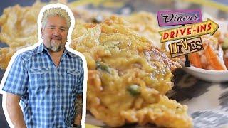Guy Fieri Eats Some DYNAMITE Indonesian Tempeh Fritters  Diners Drive-Ins and Dives  Food Network