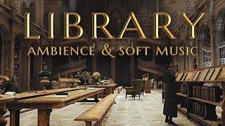 Relaxing in the Library  Ambience & Soft Music  Hogwarts Legacy