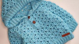 Crochet #67  How to crochet a baby pullover hoodie  Part 2