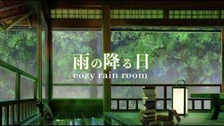 ASMR  Ambience A cozy room with rain.  Japanese room. A man who rains.