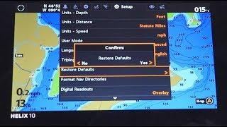 Humminbird HELIX How to Restore Defaults