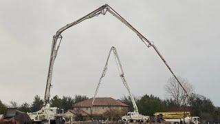 500 yard house slab with lots of issues. Pumping concrete with Muddyfeet