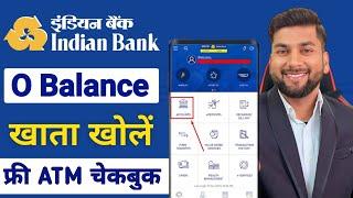 Indian Bank Account Opening Online  How To Open Zero Balance Account In Indian Bank