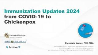 Immunization Updates 2024 From COVID to Chickenpox – 1 CE – Live Webinar on 061824