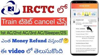 Train Ticket Cancellation Charges IRCTC telugu 2023Waiting and confirm Refund Rules