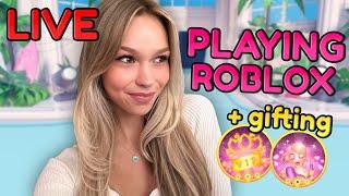  LIVE PLAYING ROBLOX + gifting VIP and CUSTOM MAKEUP