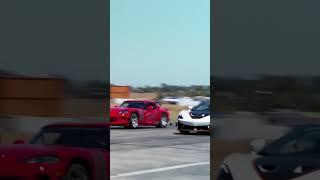 Hellcat Viper races McLaren #Hoonigan #dragracing #noprep