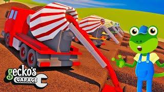 Learn Colors With Cement Mixer Trucks・Geckos Garage・Truck Cartoons For Kids・Learning For Toddlers