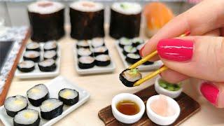 Mini but real SUSHI   mini cooking  mini food tiny edible Sushi rolls – Mini maki  tiny sushi