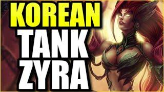 This KOREAN TANK ZYRA build wins every game in 1100 LP CHALLENGER...