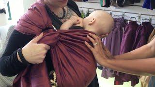 Babywearing While Breastfeeding Baby in a WrapRing Sling