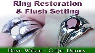 Silver ring restoration and gypsy setting with Foredom hammer action handpiece