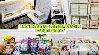 WALAU SEMPIT AKAN TERLIHAT LUAS⁉️BEGINI CARA MENATA DAPUR MUNGIL AGAR BISA MUAT BANYAK TERTATA RAPI