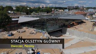 Stacja Kolejowa PKP Olsztyn Główny  Peron pierwszy już działa  Widok z drona  DJI Air 3 4K