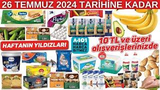 A101 HAFTANIN YILDIZLARI  26 TEMMUZ 2024’A KADAR  A101 GIDA TEMİZLİK İNDİRİMLERİ