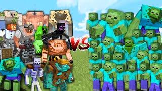 MUTANT MOBS vs ZOMBIE APOCALYPSE in Minecraft Mob Battle