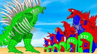 Evolution Of GODZILLA RADIATION vs Team SPIDER GODZILLA & KONG  Who Will Win? Godzilla Cartoon