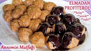 Elmalı Profiterol Nasıl Yapılır? Hiç Pişirme İşlemi Yapmadan Kolay ve Pratik Bir Tatlı}