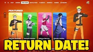 NARUTO SKIN RETURN RELEASE DATE IN Fortnite Item Shop January 2024