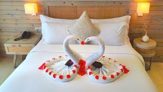 Romantic Bedroom Decorations  swan towel art  #arlove106