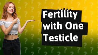 Can you still have kids with one testicle?