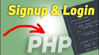 Simple signup and login system with PHP and Mysql database  Full Tutorial  How to & source code