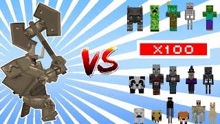 Ferrous Wroughtnaut   Mowzies Mobs   vs Minecraft Mobs 1vs100