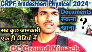 CRPF Tradesmen physical 2024  GC Ground Nimach  Full Details Video 