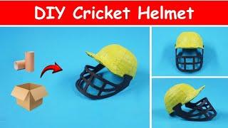 How to Make Cricket Helmet With Cardboard  DIY Cardboard Cricket Helmet