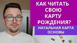 КАК ЧИТАТЬ НАТАЛЬНУЮ КАРТУ - АСТРОЛОГИЯ ДЛЯ НАЧИНАЮЩИХ ANATOLY KART ПОЛУСФЕРЫ КВАНДРАНТ