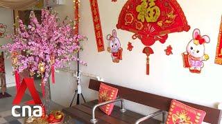 Upcycled handcrafted Chinese New Year decorations in the heartlands