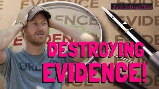 DESTROYING EVIDENCE - Its Certainly Not Looking Good For Harry 