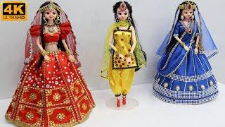 3 South indian bridal dress and Jewellery  Doll Decoration Design 94