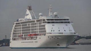 SEVEN SEAS VOYAGER CRUISE SHIP SOUTHAMPTON ARRIVAL FROM HONFLEUR 230622